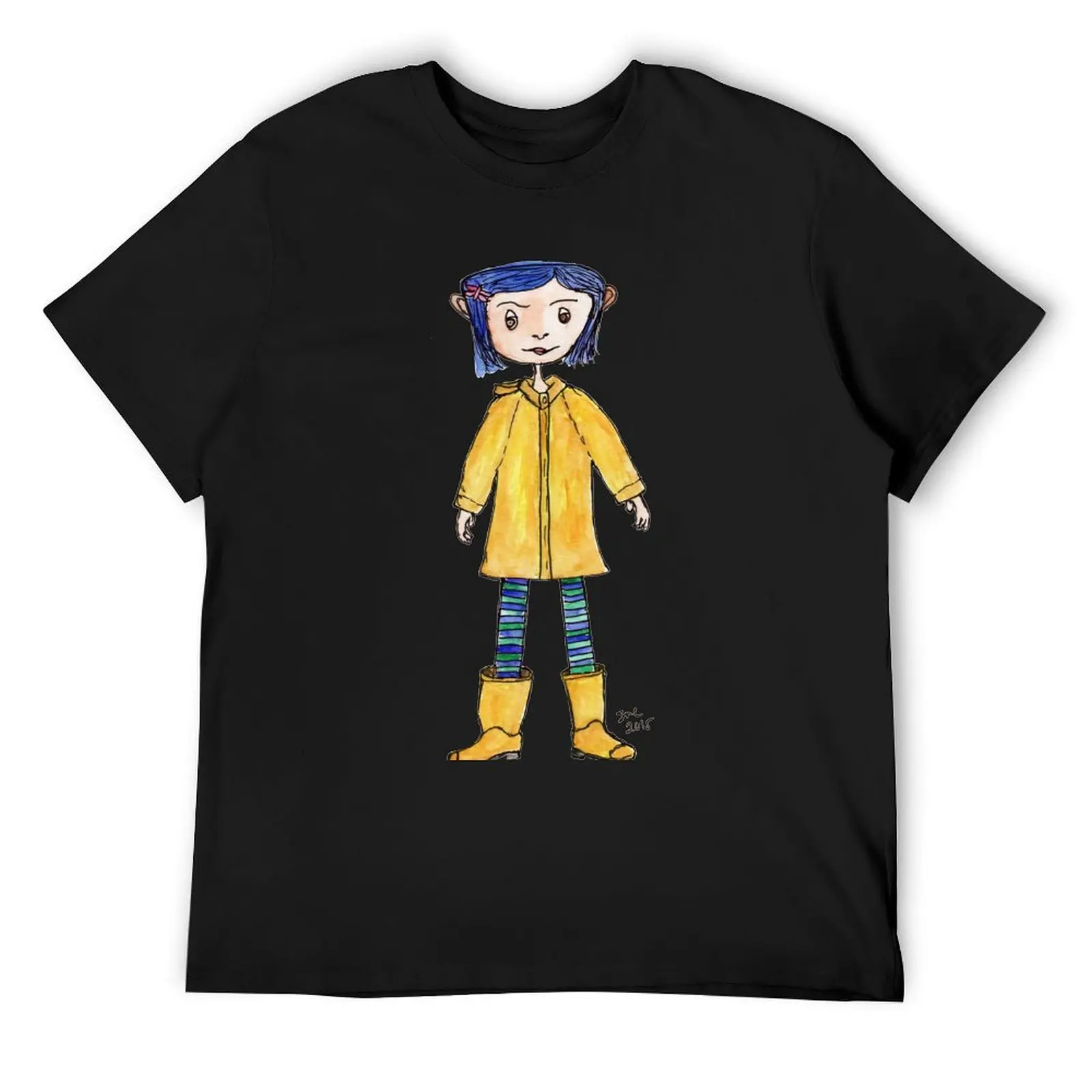 Girl in a Raincoat T-Shirt custom t shirt baggy shirts cotton graphic tees Men's cotton t-shirt