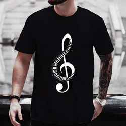 2024 T -Shirt Men Women Clothing Fashion T-Shirt Summer Short Sleeve Tee Tshirt Tops Piano Music Note T Shirt Fashion Casual Top