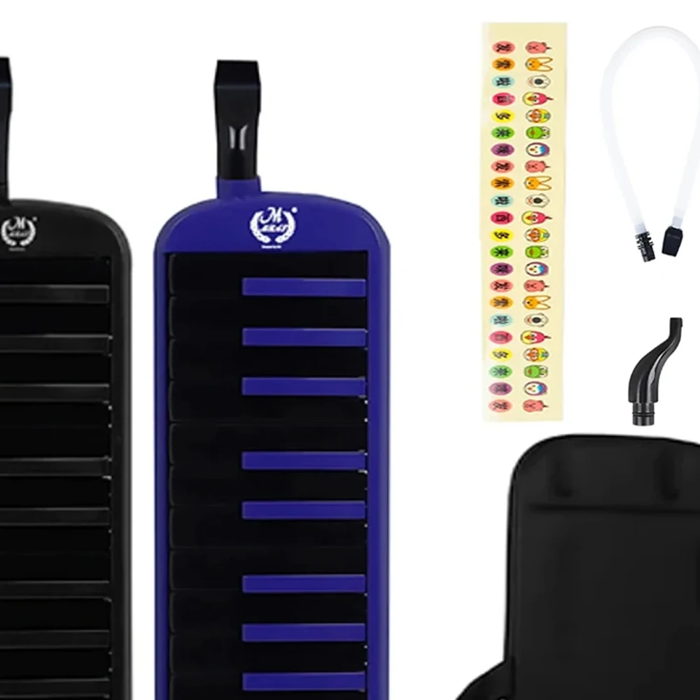 32 Keys Piano Playing Harmonica with Carrying Bag Cloth Accessories for Music Lovers Beginners Kids Gift Mouth Organ