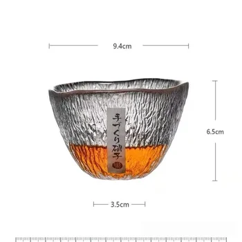 1pc 160ml Heat-resistant Glass Tea Cup Rain Drop Cup Transparent Glass Drinking Japanese…