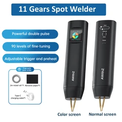 Handheld Battery Spot Welding Machine, soldador ponto ajustável, armazenamento de energia, DIY, 11 engrenagens, DC 4.2V, 18650 Bateria