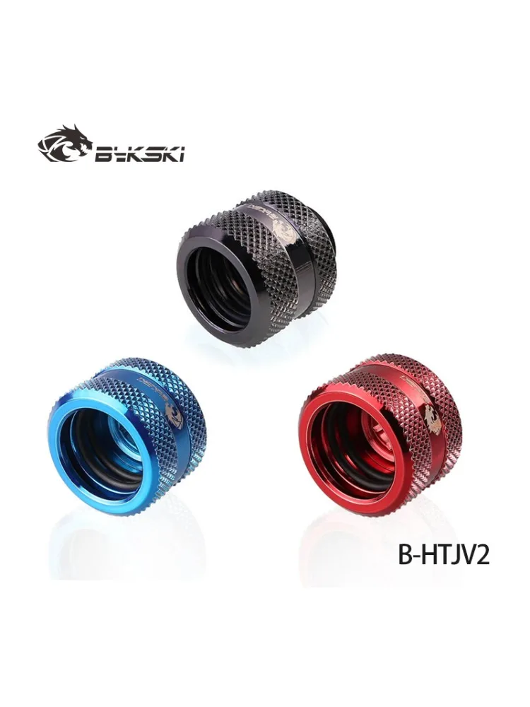 Złączka Bykski OD12mm/OD14mm/OD16mm do rur akrylowych, z gwintem G1/4'', ręcznie zaciskana, do sztywnych rur komputerowych, czerwona, niebieska, pistoletowa. — zdjęcie produktu 7