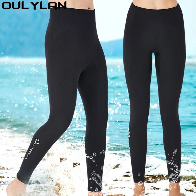 Oulylan 1.5 MM Neoprene Diving Pants Long Trousers for Snorkeling Swimming Rowing Sailing Surfing Keep Warm Diving Pants