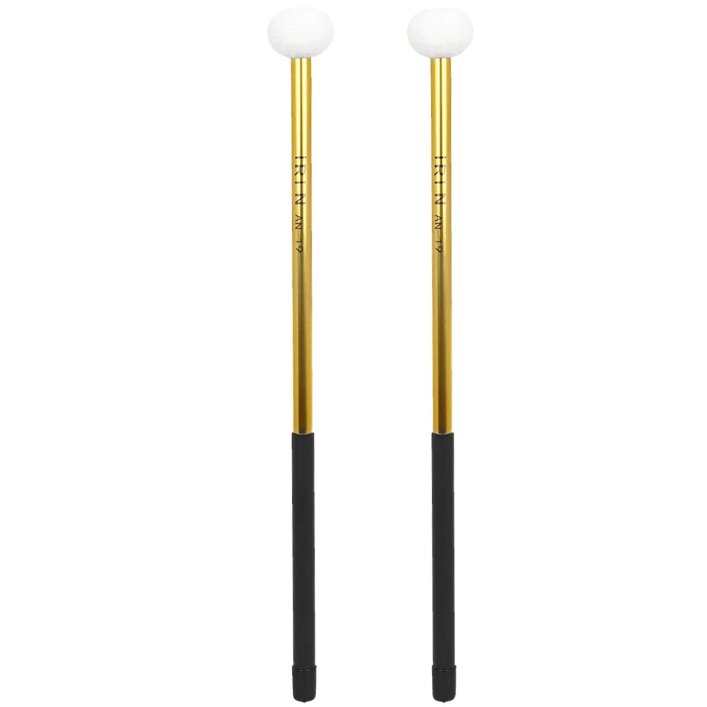 

2 Pcs Drumstick Aluminum Alloy Timpan Drumsticks Bass Mallet Small Work Mallets