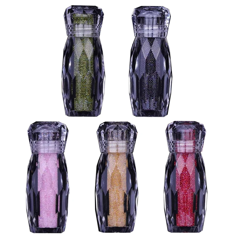 

5 шт., маникюрные стразы, разноцветные наклейки для ногтей из бисера, украшения для дизайна ногтей «сделай сам», подходят для натуральных накладных ногтей, салона, домашнего использования