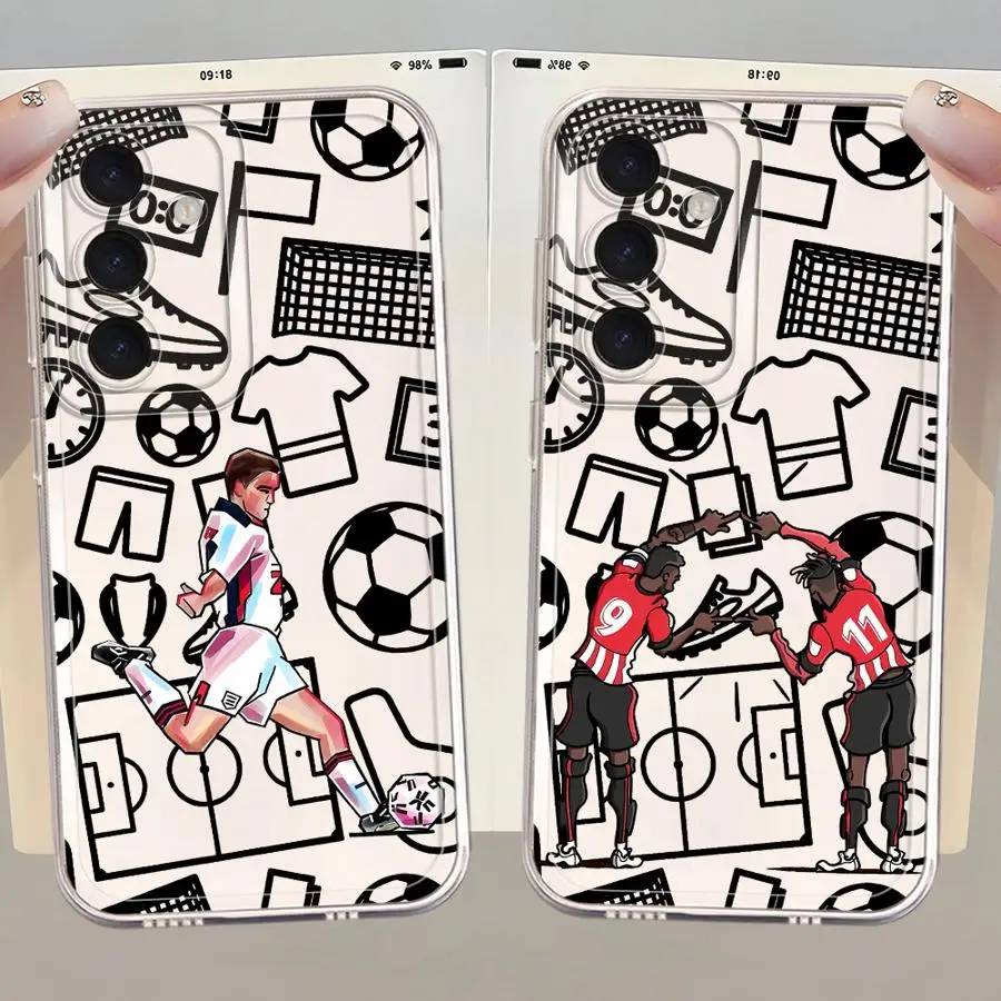 Sports Football Cartoon Case for Samsung Galaxy A71 A72 A31 A32 A12 A16 A52s A52 A21s A51 A50 Soft Phone Cover