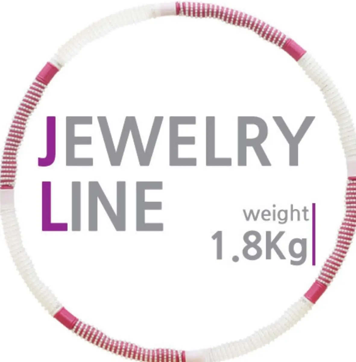 Weighted Fitness Hula Hoop– Jewelry 1.8 Massage Hoop with Ball Chain – 2-Line Acupressure Design for Waist Shaping & Core Workou