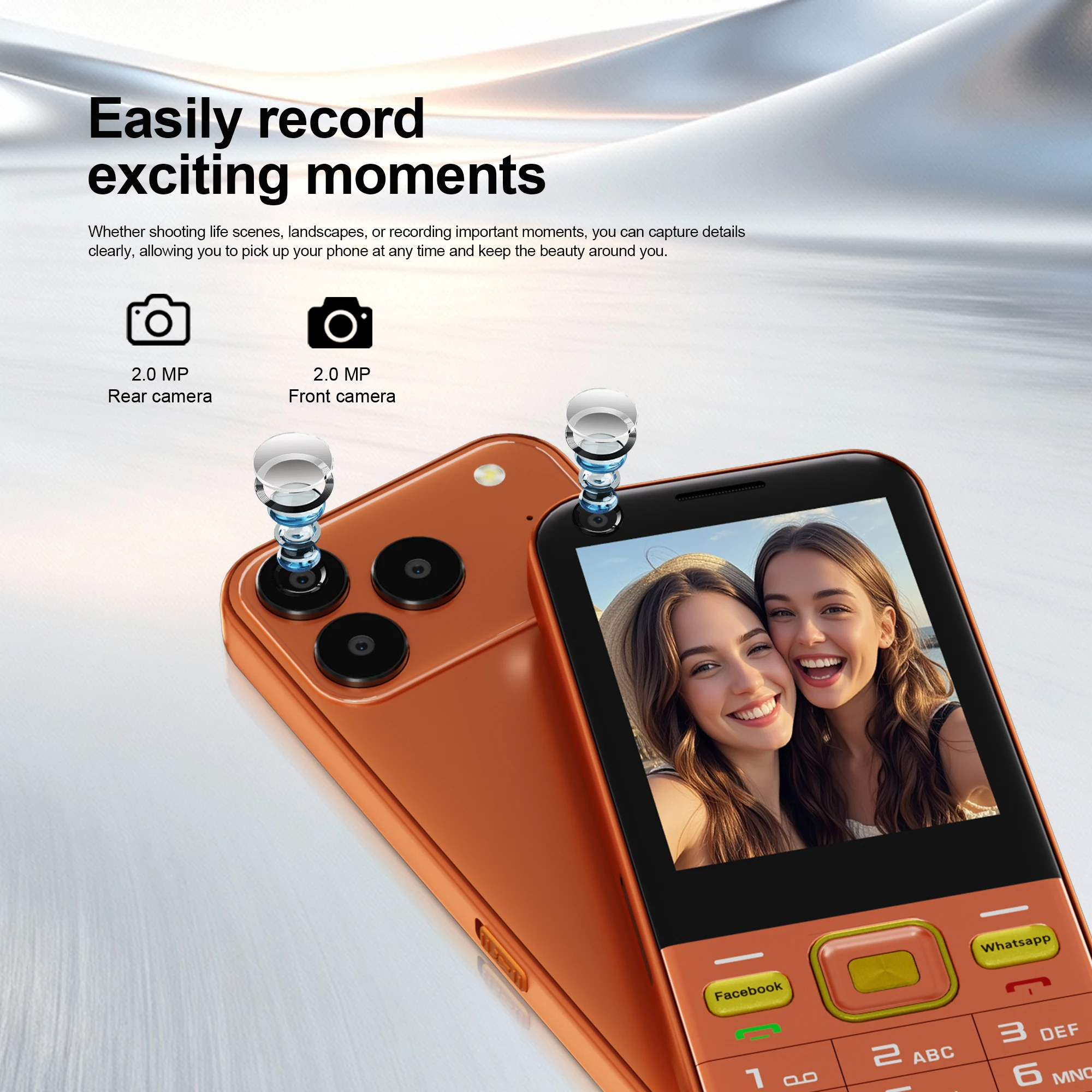 SERVO F7 Ultra Android Smart Phone Rete 4G 2.8 "Touch Screen 2 GB + 16 GB WhatsAPP Radio FM Dual SIM Smartphone in standby