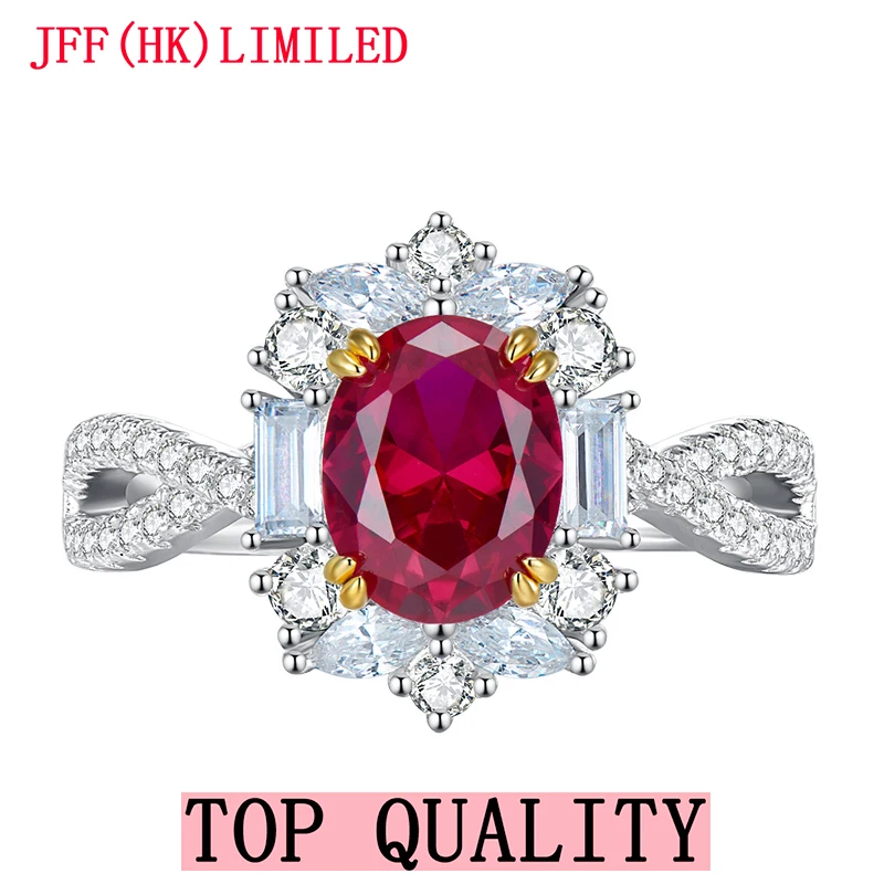 

3 carat artificial ruby ring sterling silver seiko simple and generous 100% 18K gold 100% 9K gold ring Wedding ring