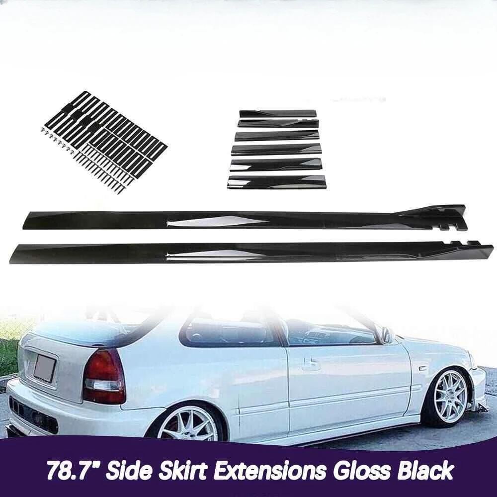 

78.7" Car Side Skirt Extension Rocker Panel For Honda Civic Type R Hatchback USA United States