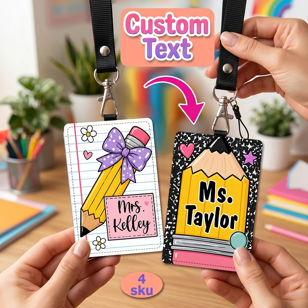 Custom Text Teacher ID Badge H - Lanyard Badge Holder 评论和价格