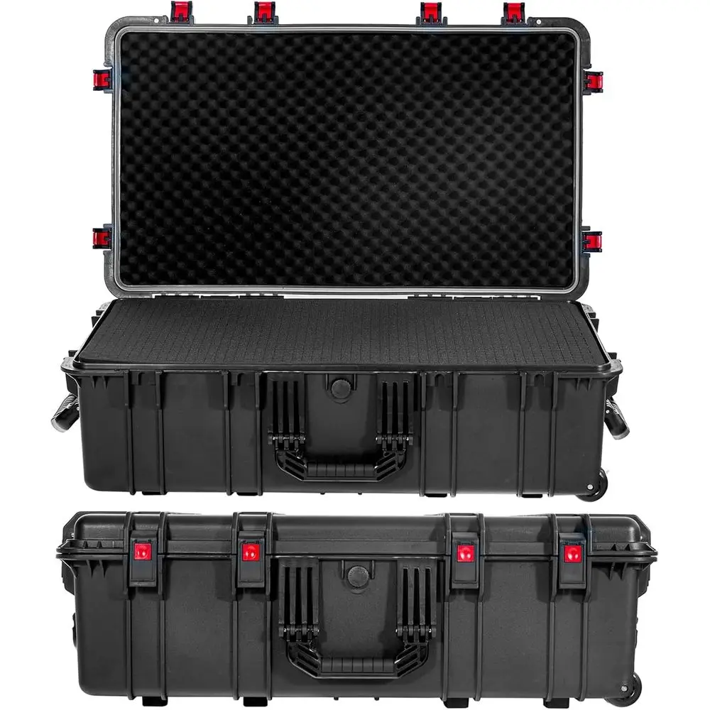 

Rolling Hard Case with Wheels, Customizable Foam 35x 20x 12, Equipment Transport Case for Camera, Drone, Tool, IP67 Waterproof &