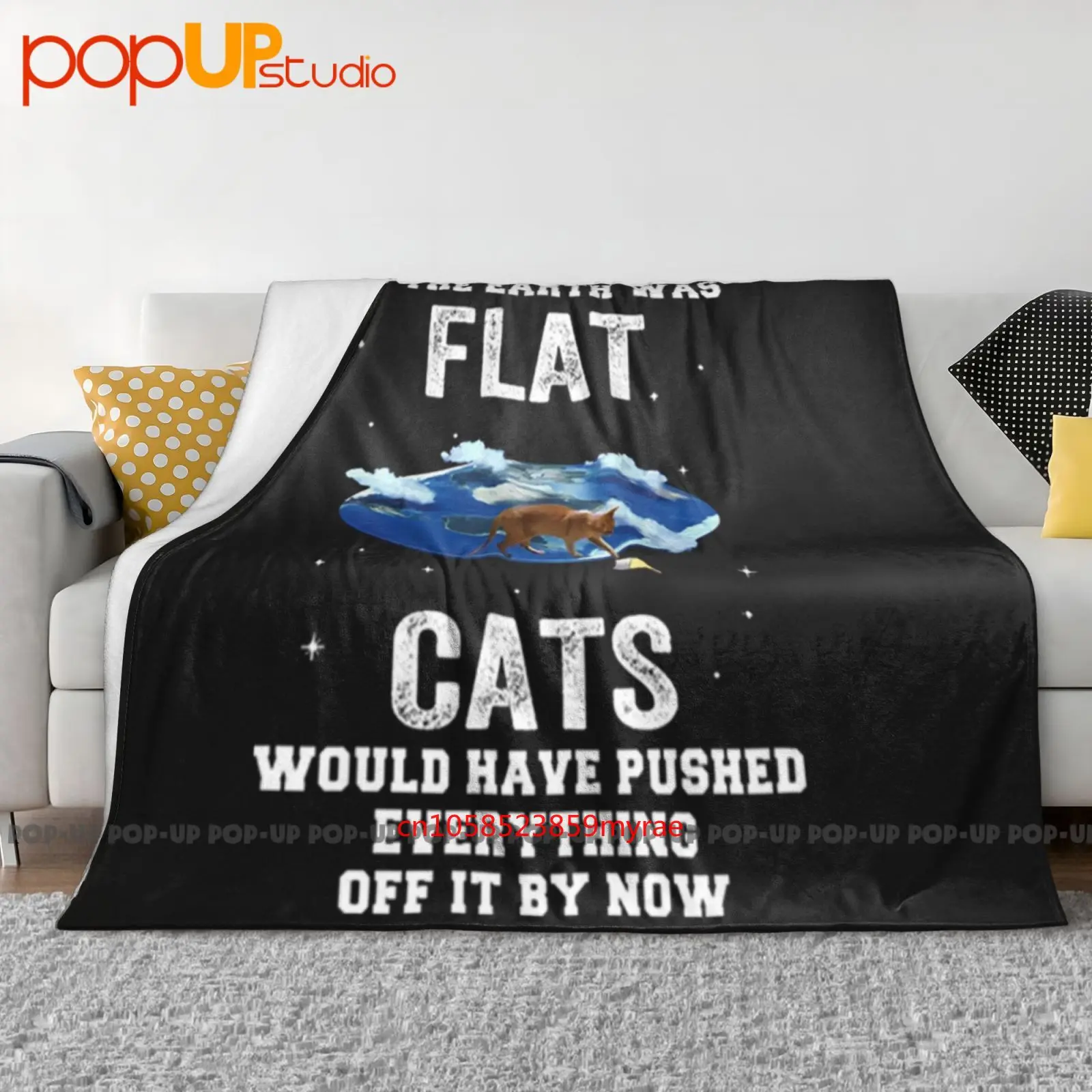 Science If The Earth Was Flat Cats Would Ultra-Soft Blanket Quilt Winter Sofa Cover Bed Covers