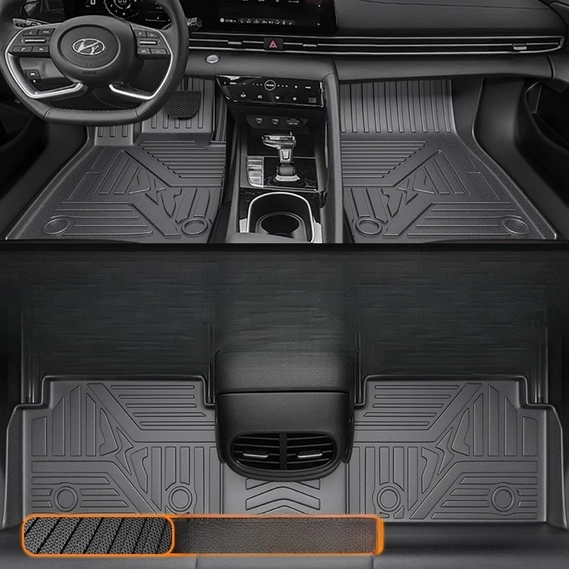 

2021-2023 Elantra All Weather Car Floor Mats Custom Fit Rubber Waterproof Heavy Duty Non Slip Easy Clean Compatible Floor Mat