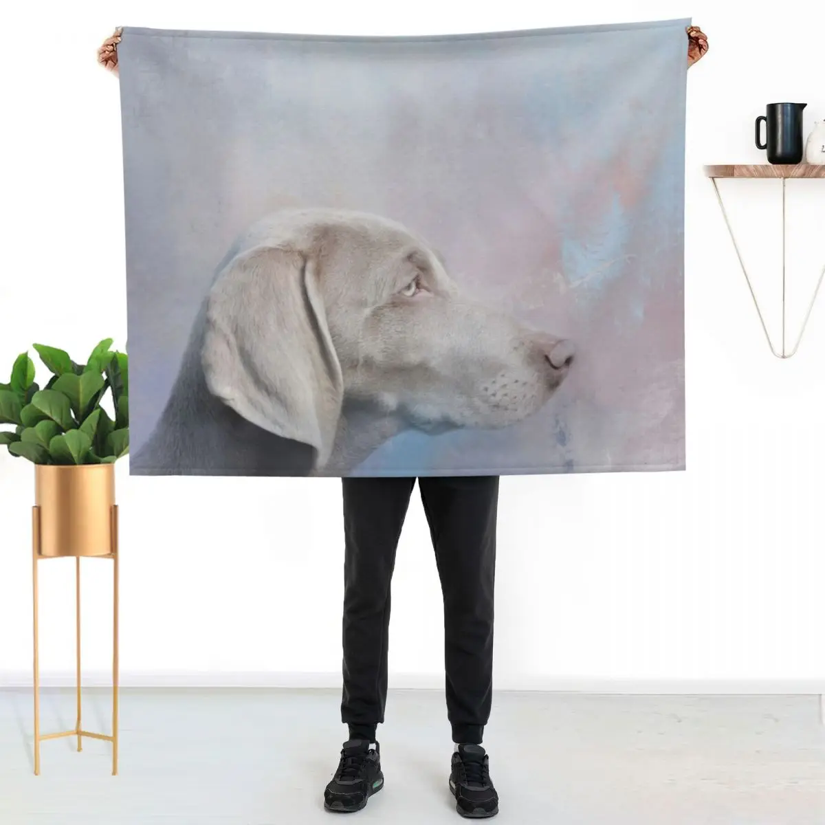 Cute Weimaraner Dog Throw Blanket Plaid Flannel valentine gift ideas manga warm for winter Tourist Blankets