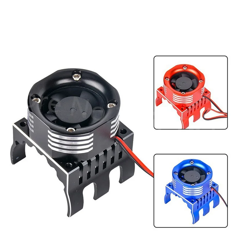 1/8 1/10 Scale RC Model Car Aluminum Alloy Heatsink Heat Sink 42mm 4274 ESC Motor Mount Cooling Fan With Colorful LED Light