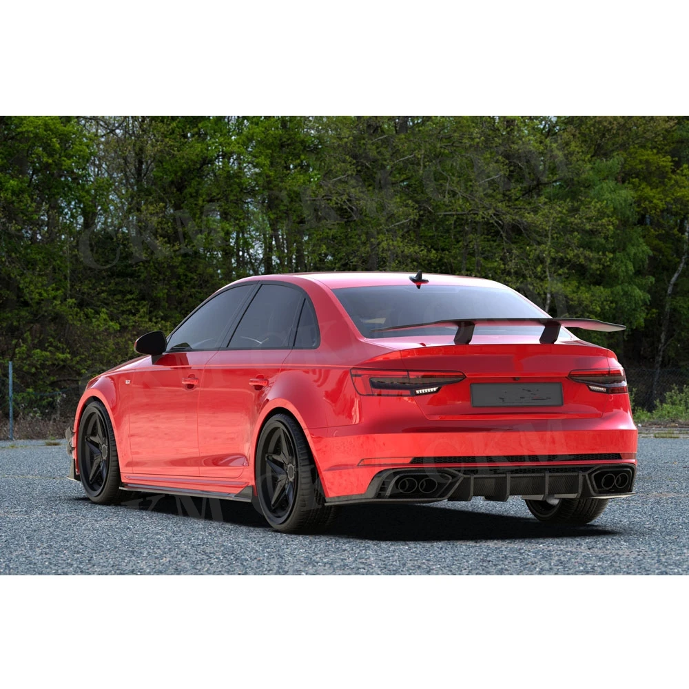 

Dry Carbon Fiber Rear Racing Spoiler Tail Wings For Audi A4 Sline Sport S4 Sedan B10 2019 2020 GT Spoiler Body Kits