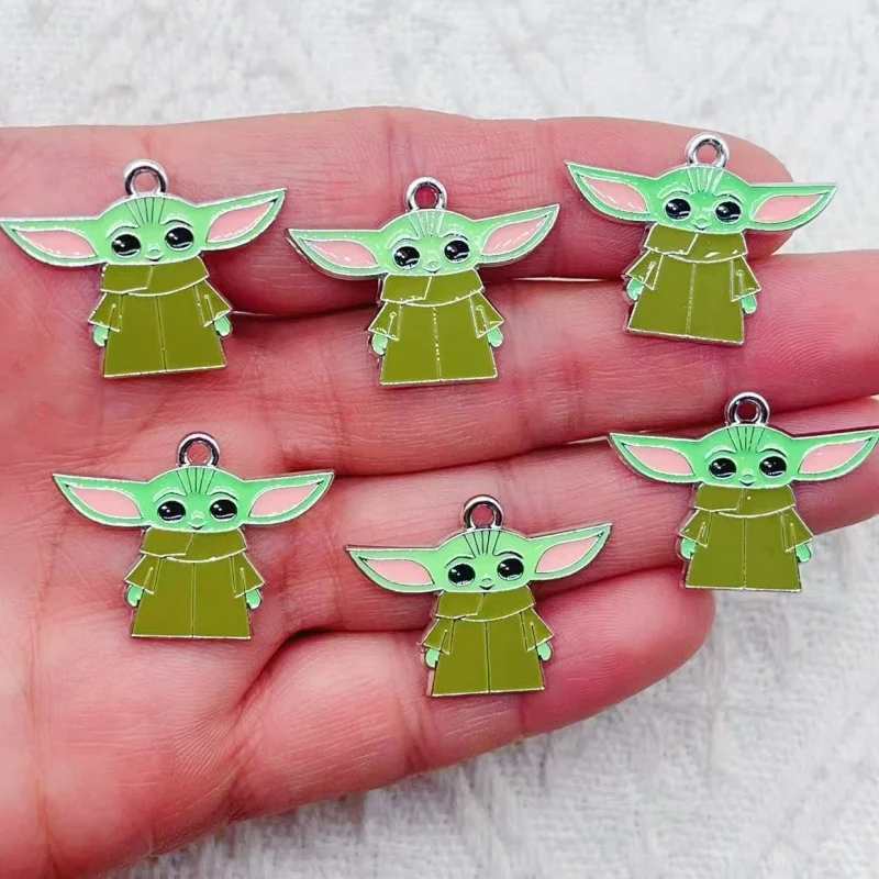 10pcs Cartoon Anime Charm Jewelry Accessories Enamel Necklace Earring Pendant Diy Making Supplies Alloy Metal