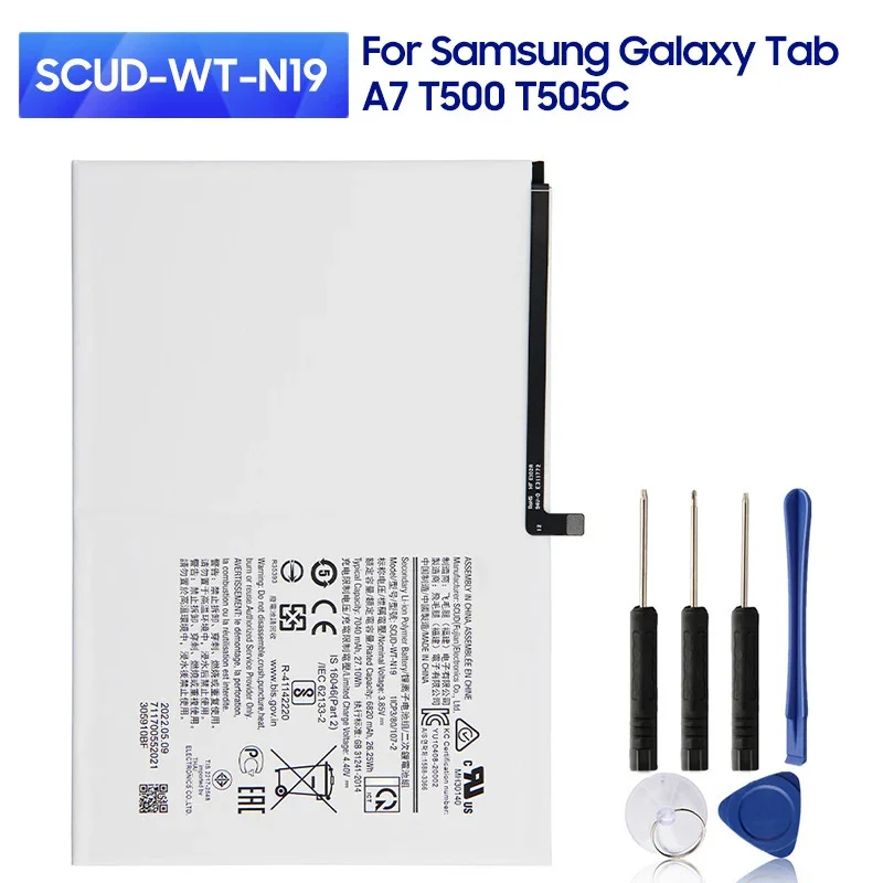 

New Replacement Tablet Battery SCUD-WT-N19 For Samsung Galaxy Tab A7 T500 T505C Tablet Batteries 7040mAh