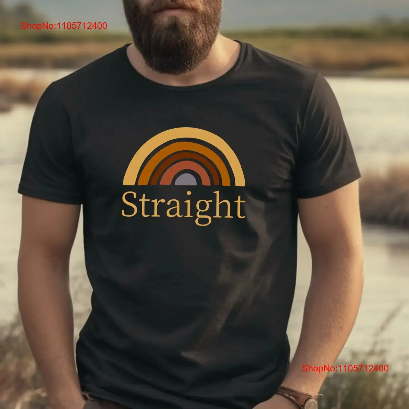 I'm Straight rainbow T Shirt Pride unique charm earth tone gift for mom dad vintage Washed homme Stretched streetwear