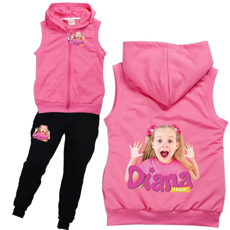 AIAI 2025 ديانا روما تظهر ملابس الاطفال الخريف والشتاء طفل الفتيات الكرتون هوديس السراويل مجموعات طفل الفتيان ملابس رياضية غير رسمية