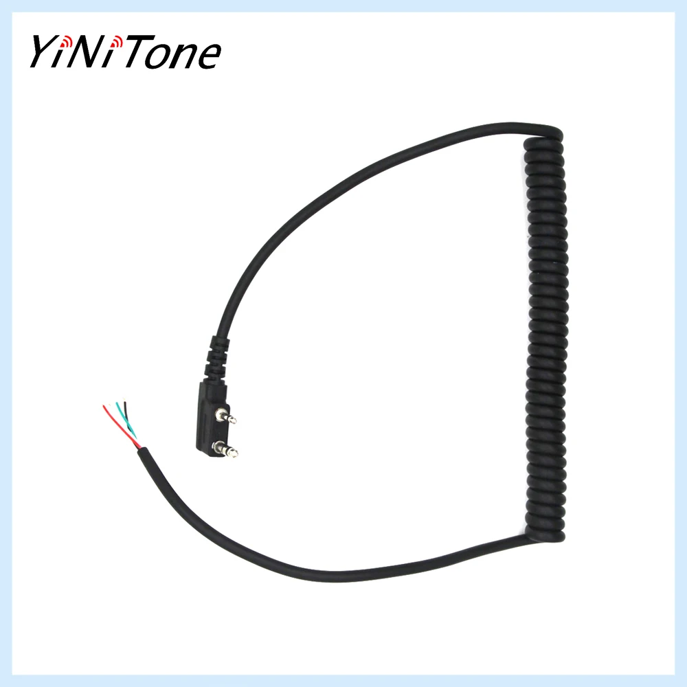 

Микрофонный кабель динамика для Baofeng UV-5R, Kenwood TK-240, Linton LT-3288, Wouxun KG-659, 70 см, пружинная обмотка, простота в эксплуатации