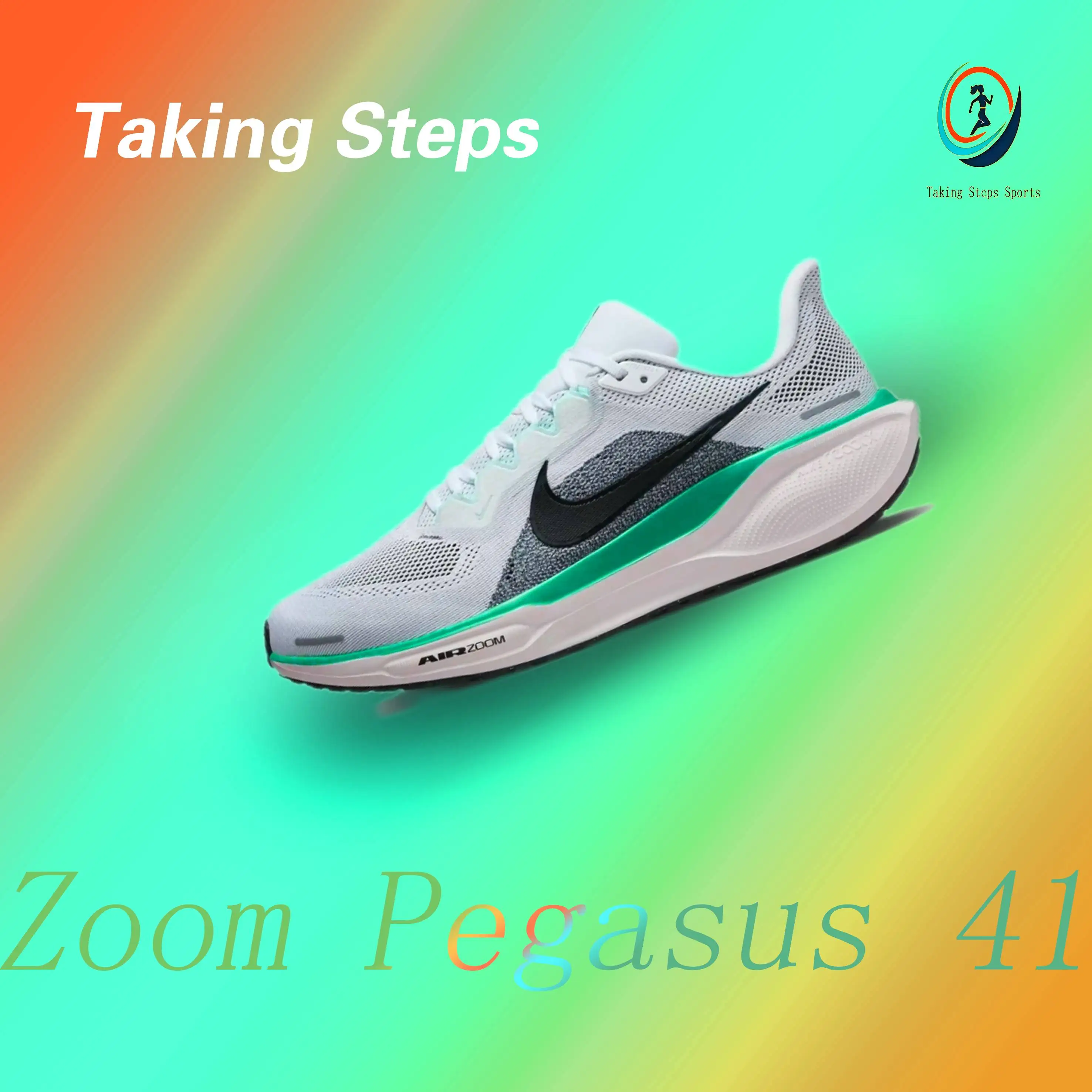 Nike Air Zoom Pegasus 41 Classic Wear-resistant Breathable Casual Sneakers Men's and Women's Running Shoes WhiteBlue Colours