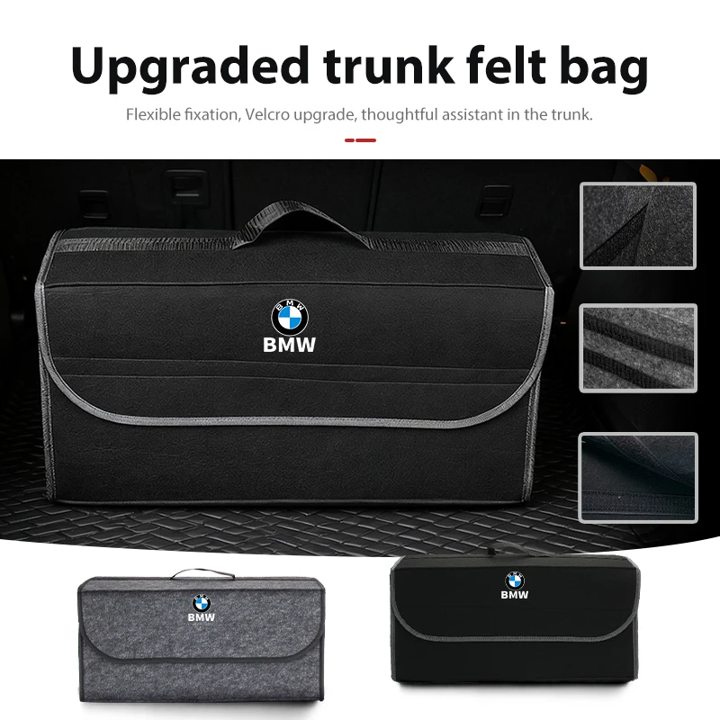 Large Capacity Car Logo Travel Camping Storage Box Trunk Organizer Accessories For BMW M Performance E36 E46 E60 E90 E91 E92 E93