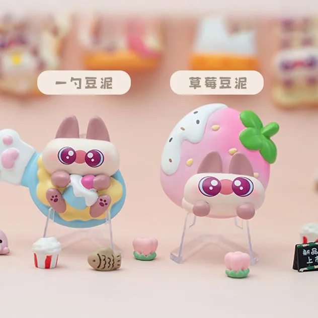 سيام القط الفول لصق الذواقة سلسلة الثلاجة ملصق راتينج لطيف براعة عالية الجودة صندوق أعمى الديكور لعبة الهدايا #3