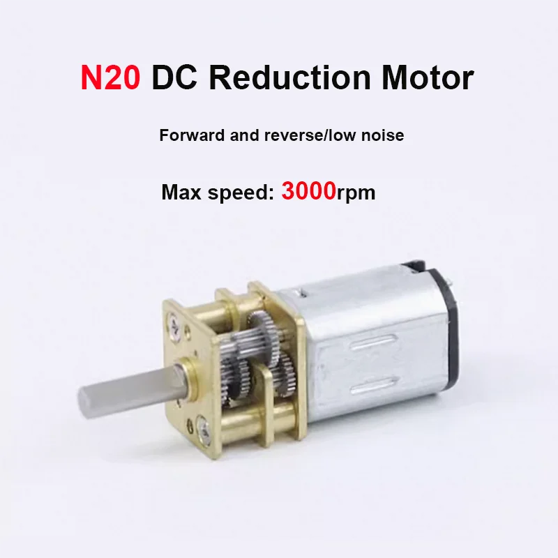 N20 Reduction Motor 12V 6V 3V 3000RPM Forward and Reverse DC Small Low-Speed Gear Silent Micro Reduction Motor