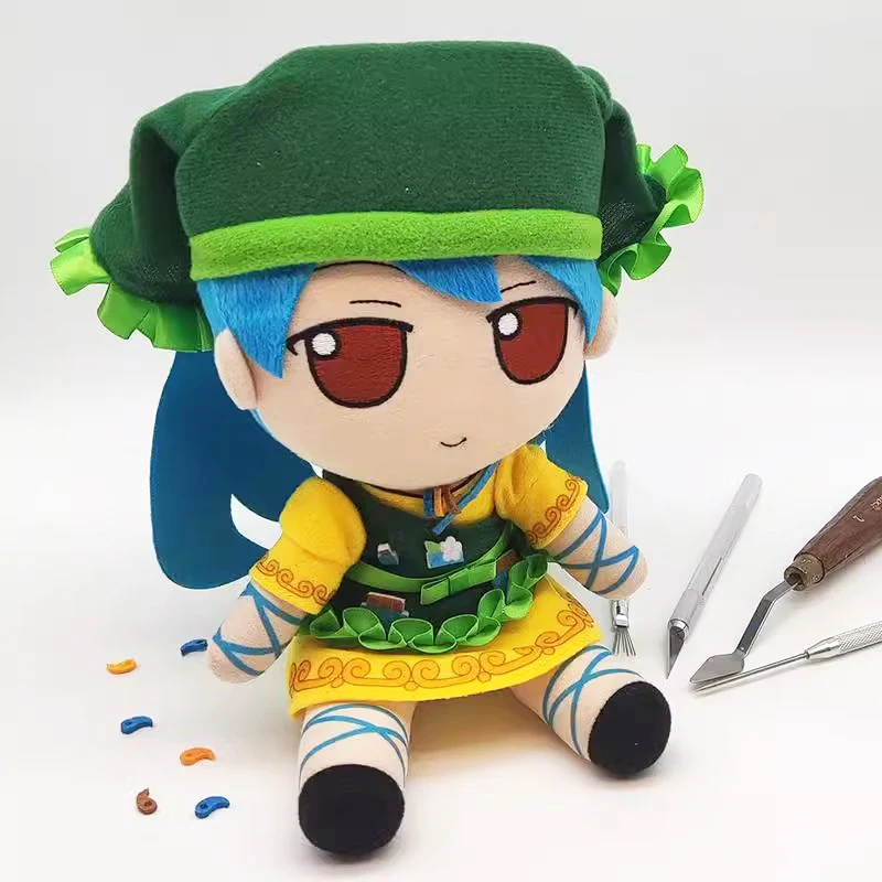 

Anime TouHou Project Fumo Haniyasushin Keiki Cosplay Cute Cartoon Girl Sitting Style Plush Adorable Kawaii Xmas Friends Gifts