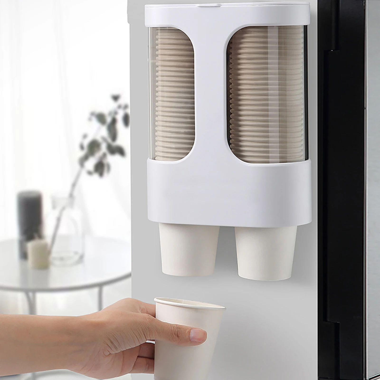 

Disposable Cup Holder Automatic Cup Remover Wall Mounted Household Water Dispenser Paper Cup Holder