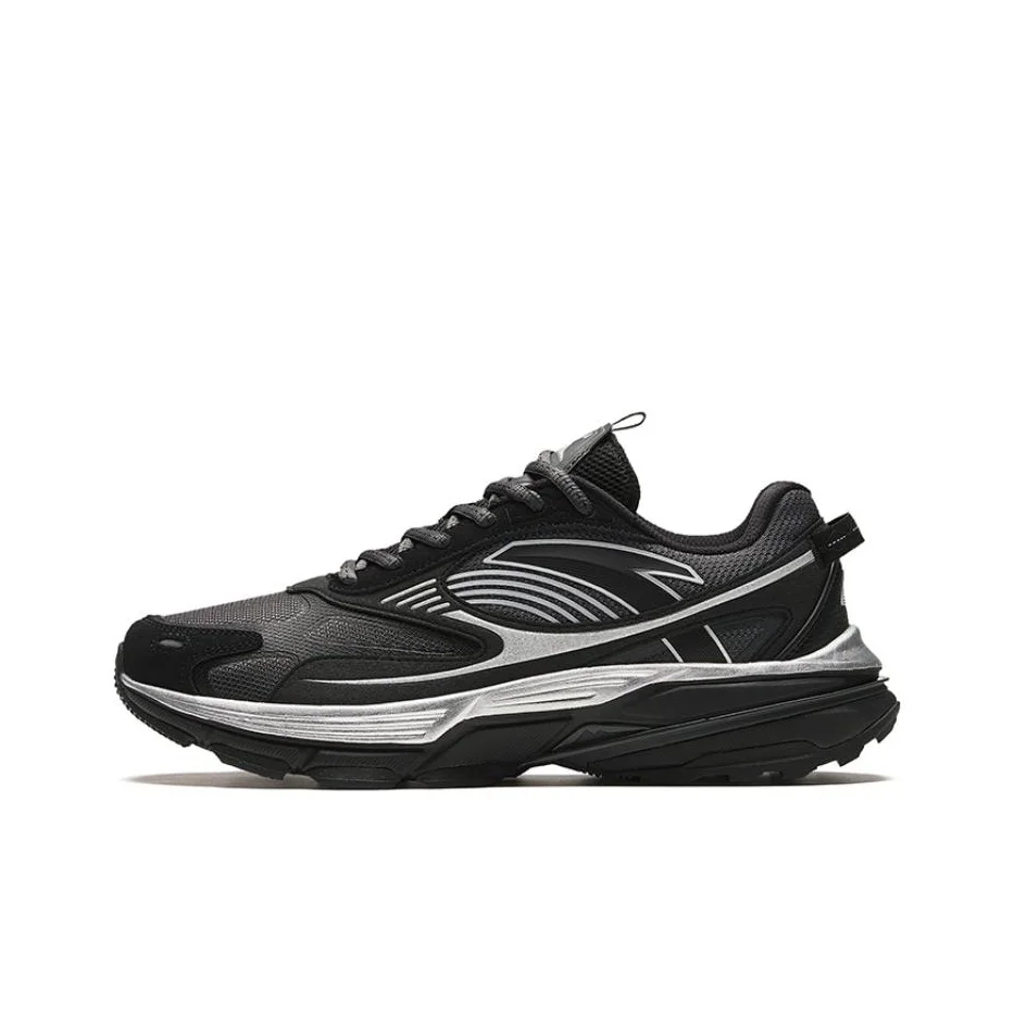Anta Cushioning, Wear Resistant Low top Casual Shoes Men's Gray Black 112418891-4