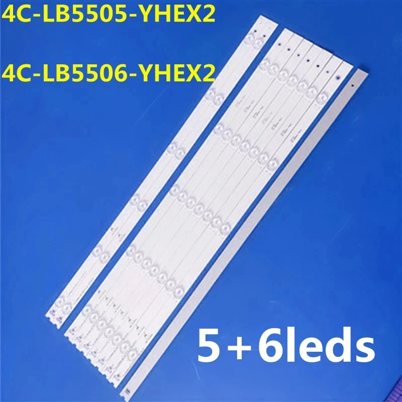 5set LED Strip 4C-LB5505-YHEX2 4C-LB5506-YHEX2 TOT_55F3800A_5X8 006-P1K3435A For  B55A538 D55A810 55S100 55D2790