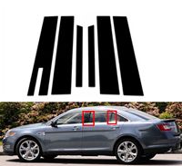 6Pcs Car Door Window Pillar Posts Trim Covers Sticker For Ford Taurus Keyless 2010 2011 2012 2013 2014 2015  -2019 Glossy Black