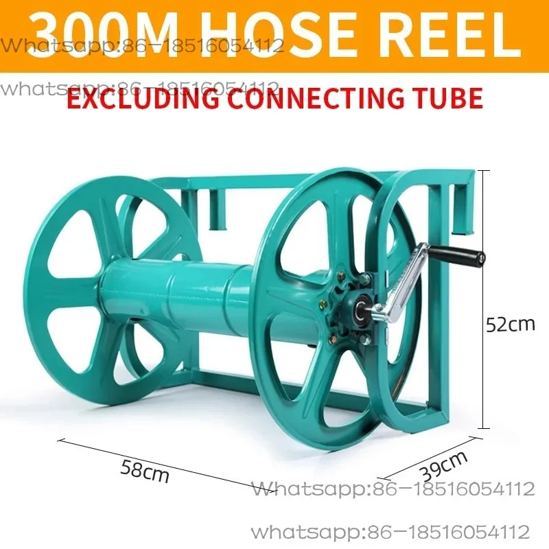 Manual hose reel Agricultural high pressure spray hose collection rack Hand crank anti-winding storage rack