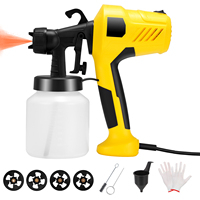 800W Electric Spray Gun 4 Nozzle Sizes 800ml HVLP Household Paint Sprayer Flow Control Easy Spraying For Walls Ceilings Fences