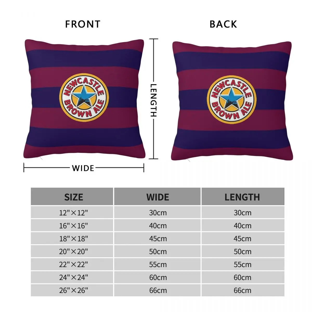 Newcastle Brown Ale Square Pillowcase Polyester Linen Velvet Printed Zip Decor Throw Pillow Case Room Cushion Cover 45x45