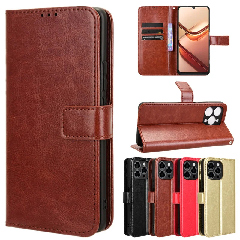 Leather Flip Case For Doogee Note 58 59 Pro Note58 Note59 Protective Cover Wallet Card Slot Kickstand Coque Fundas