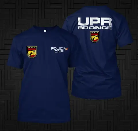 स्पेन नेशनल एस्पाना सीएनपी यूआईपी यूपीआर फोर्स पुरुषों की टी-शर्ट छोटी आस्तीन वाली कैज़ुअल 100% कॉटन शर्ट 8 best sales सीएनपी - №2