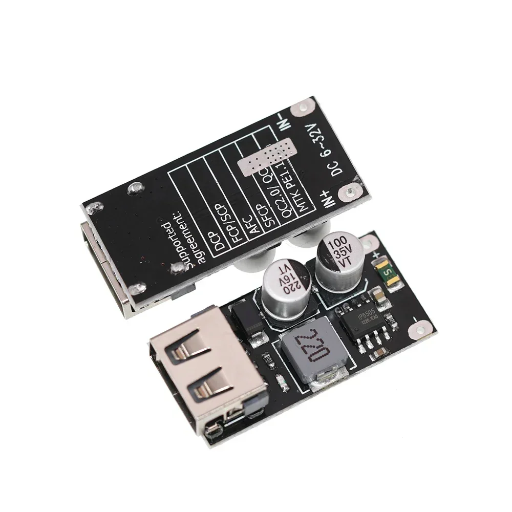 USB QC3.0 QC2.0 DC-DC Buck Converter Charging Step Down Module 6-32V 9V 12V 24V to Fast Quick Charger Circuit Board 3V 5V 12V