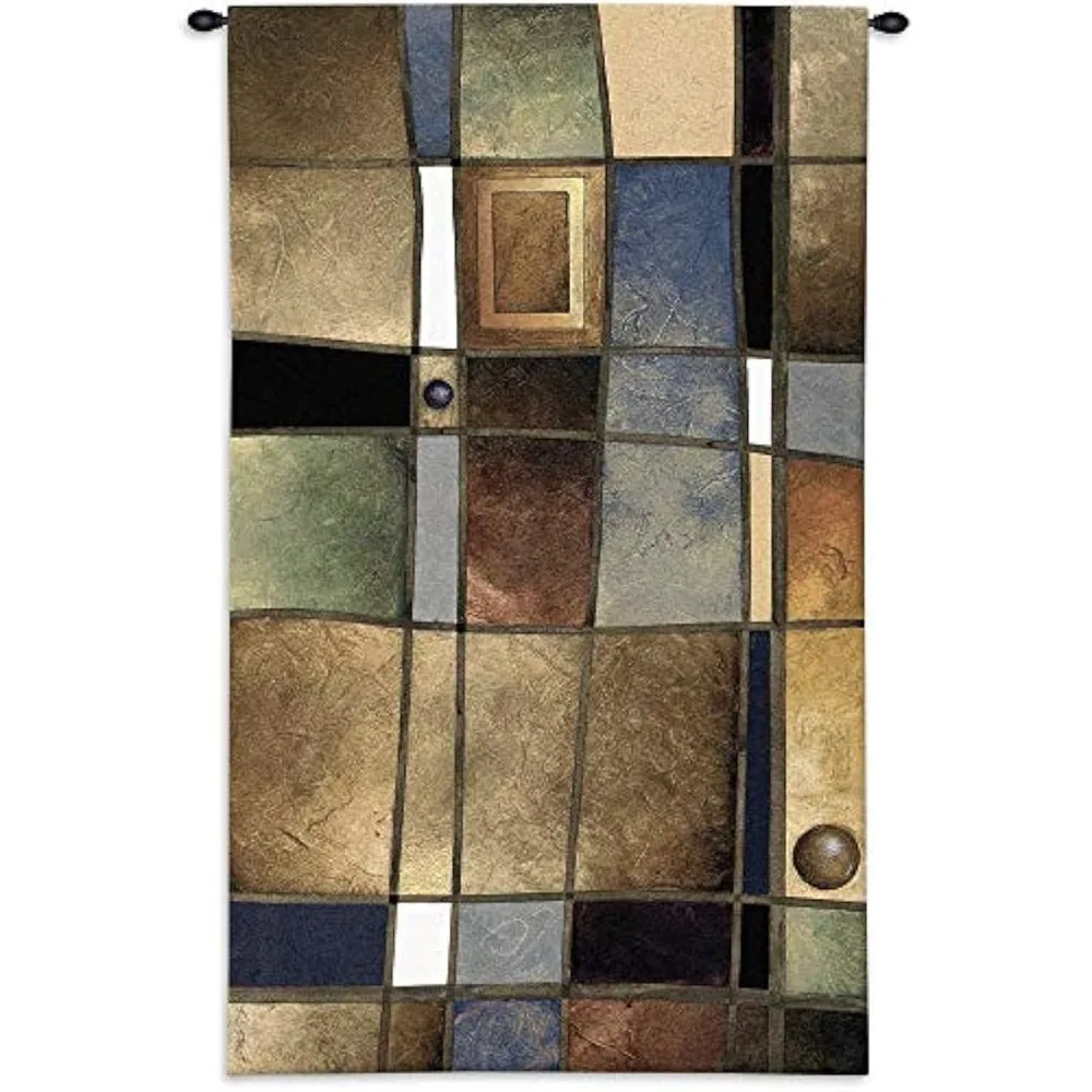 

Mixed Intervals II by T. C. Stuart | Woven Tapestry Wall Art Hanging | Abstract Geometric Design and Colors | 100% Cotton