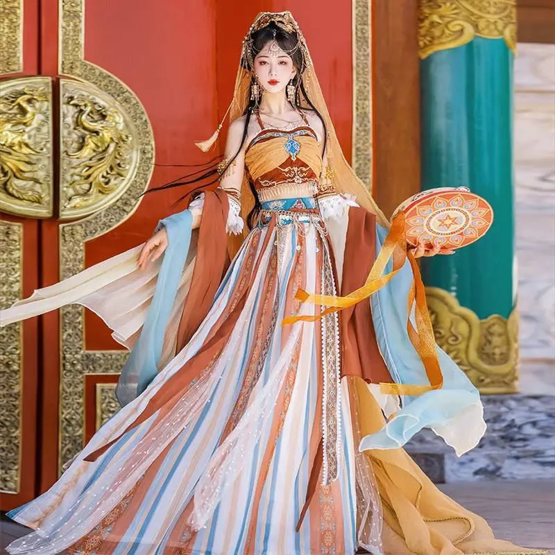 

original Hanfu female dance anchor performance costume India is suitable for dancing and wearing women's clothes autumn