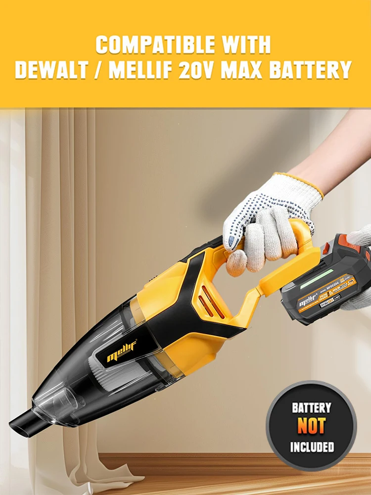 Secador de vacío inalámbrico portátil de 500W para Makita DeWalt, aspiradora eléctrica de mano con batería de 20V para limpieza de alfombras y suelo