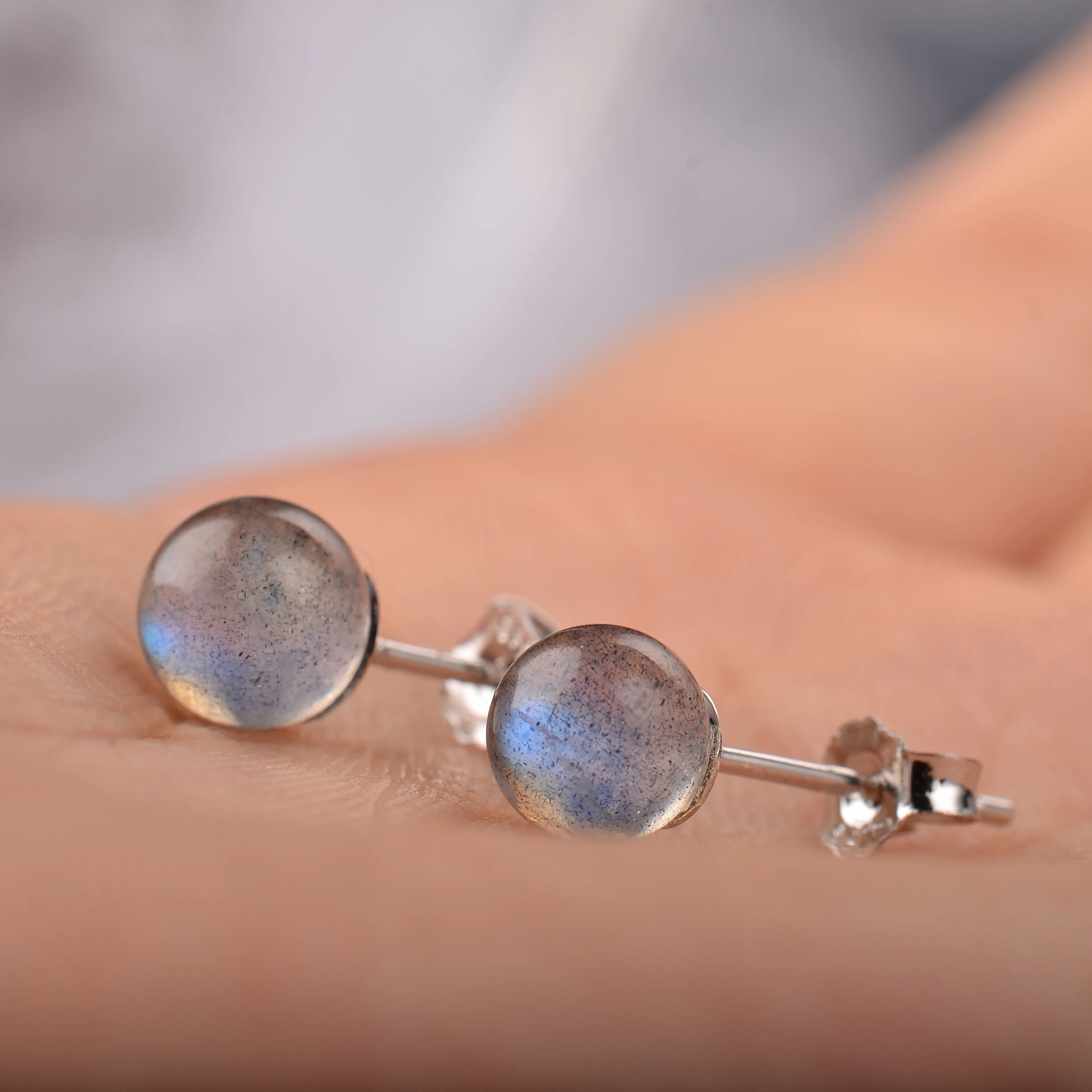

ITSMOS Amethyst Aquamarine Labradorite Garnet Earrings Solid s925 Sterling Silver Stud for Women Natural Gemstone Jewelry Gift