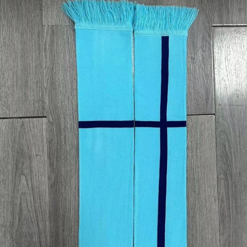 Game Blue Archive Sunaookami Shiroko Cosplay Scarf Blue Knit Wrap Muffler Bandelet Warm Soft Neckerchief Costume Accessory Prop