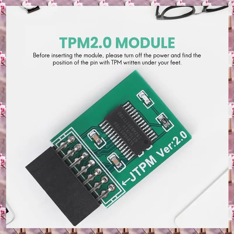 Modulo di sicurezza con crittografia 2025 TPM 2.0 Modulo LPC-14PIN scheda remota 14 pin LPC per modulo di sicurezza MSI TPM2.0 LPC 14 pin, TPM 2.0
