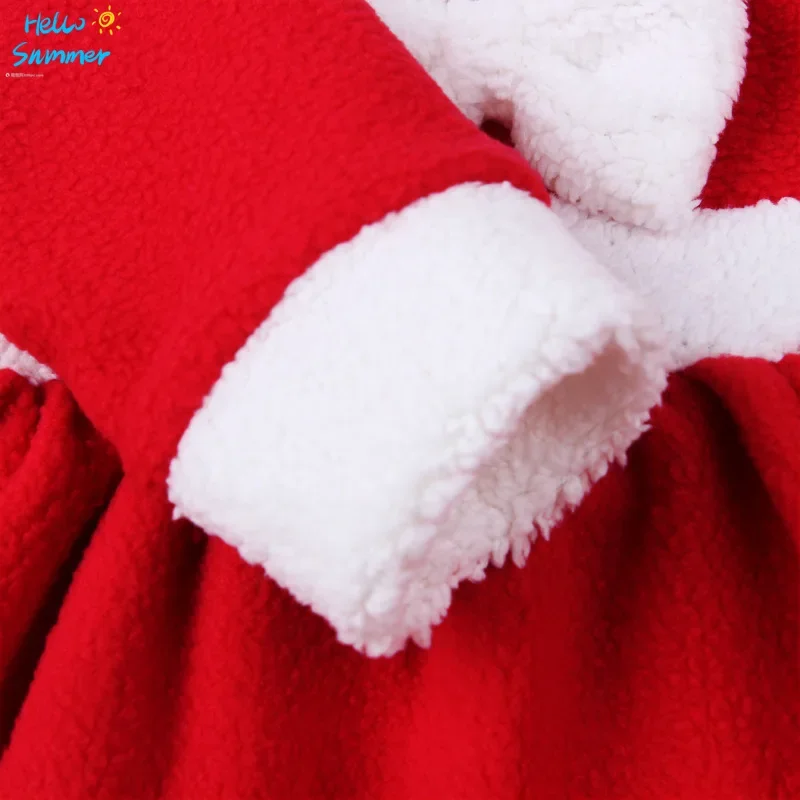 Bebê Papai Noel Cosplay Traje, roupas de manga comprida, vestido de Natal bonito para criança, meninas e meninos, inverno infantil