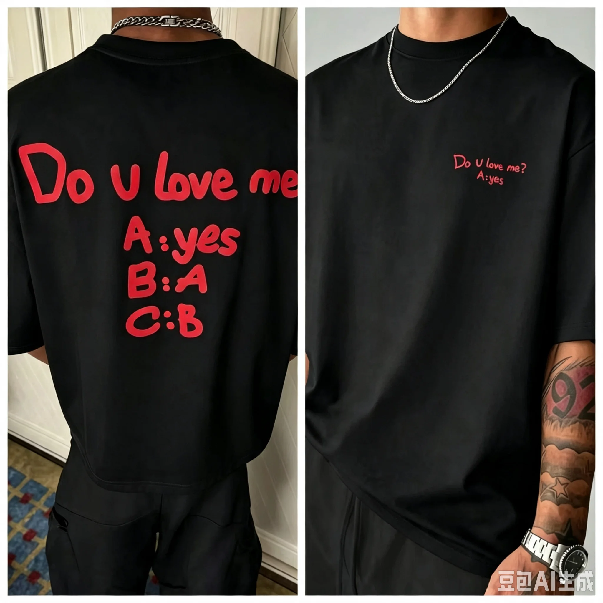 2026 Men Funny Question Text Graphic T‑Shirt Front Back Dual Print Loose Casual Streetwear Unisex Short Sleeve Tee
