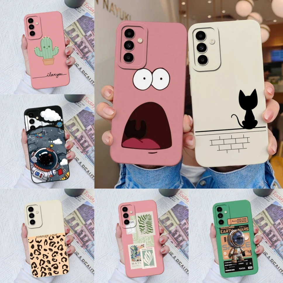 For Samsung Galaxy A23 A24 4G 5G Cases Cute Cactus Smooth Liquid Silicone Phone Cover For Samsung A 23 A24 A 24 Fundas Bumper